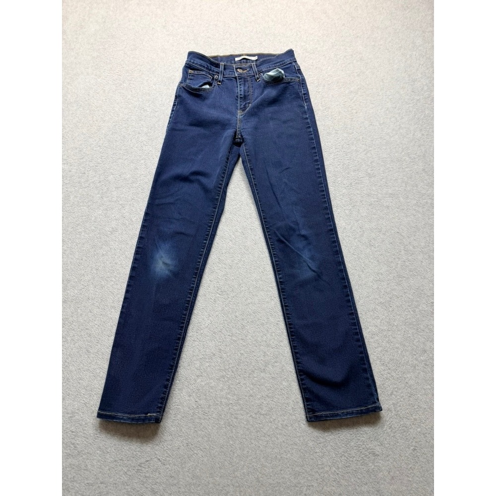 Levis 724 Jeans Womens 25 Dark Wash Blue High Rise Straight Leg Denim